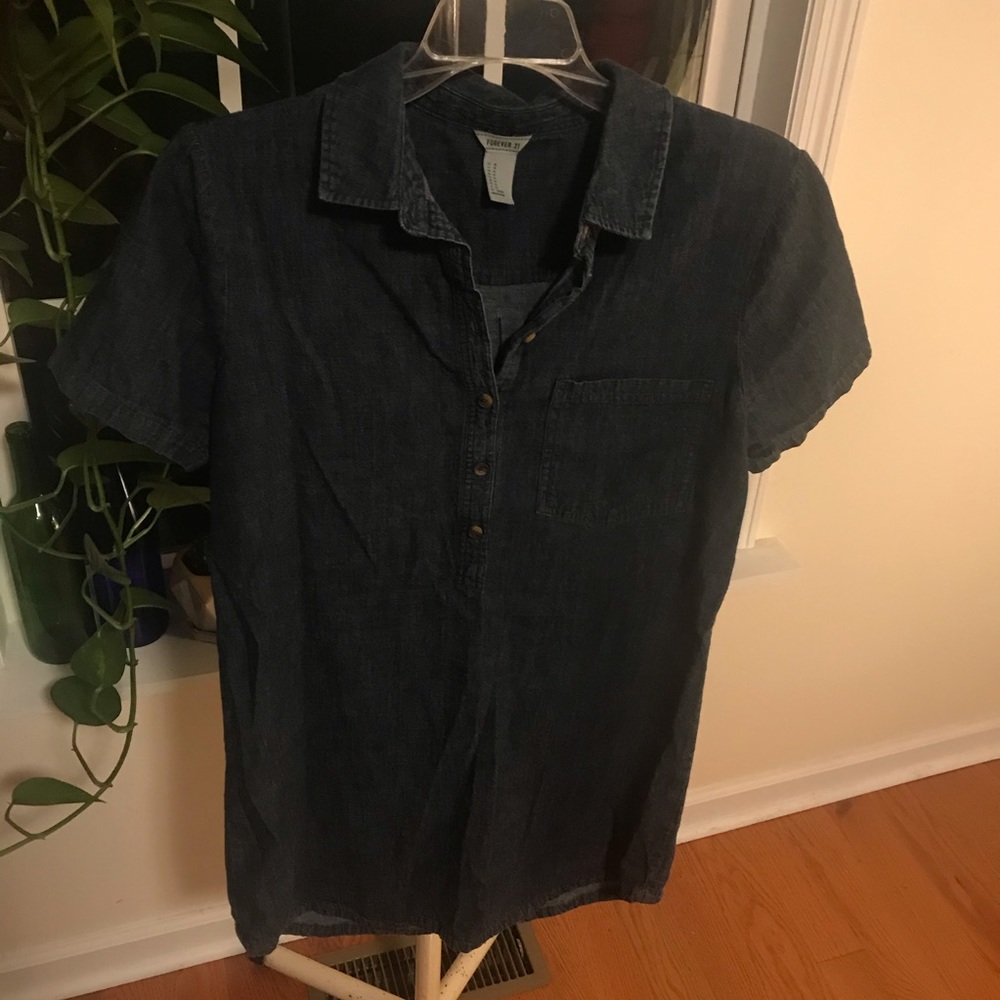🔴 Forever21 Denim Shirt Dress